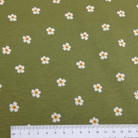 French Terry | Gänseblümchen | Lindgrün